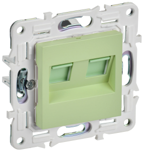 Розетка RJ45+RJ45 кат.6 С/У Мятный Skandy