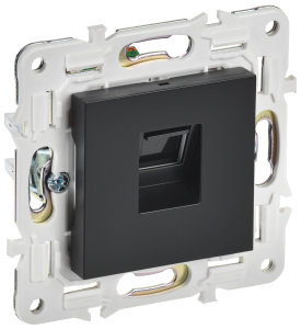 Розетка RJ45 кат.6 С/У Черный Skandy