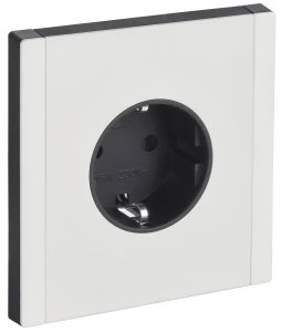 Розетка 1-м 16А С/У З/К винтовое крепление Металл Белый Forte&Piano