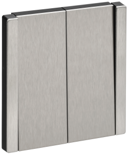 Переключатель 2-кл 10А C/У проходной Металл никель Forte&Piano