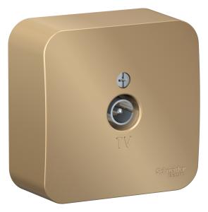 Розетка TV антенна О/У изолирующая пластина Титан Blanca