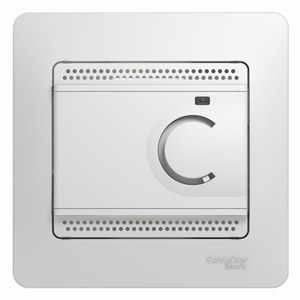 Термостат теплого пола электронный с датчиком в сборе белый Glossa
