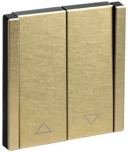 Выключатель 2-кл 10А С/У для жалюзи Металл Шампань Forte&Piano