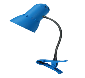 Настольная лампа на прищепке Надежда-ПШ, синяя лазурь 40Вт Е27