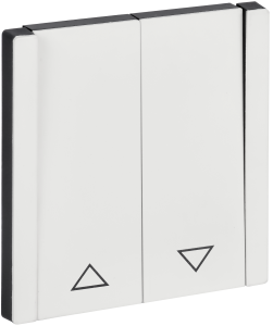 Выключатель 2-кл 10А С/У для жалюзи Металл Белый Forte&Piano