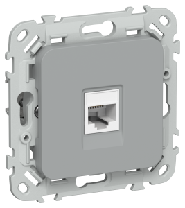 Розетка RJ45 кат.6 UTP С/У Серый FLITE
