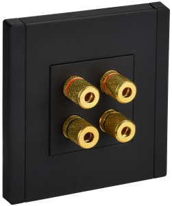 Розетка Аудио 4-м С/У Металл Черный Forte&Piano