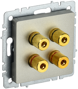Розетка Аудио 4-м С/У Шампань Brite
