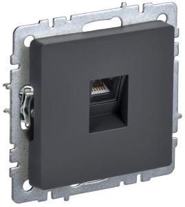 Розетка RJ45 кат.5Е С/У Графит Brite