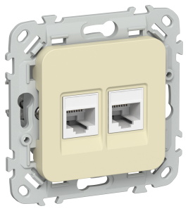Розетка RJ45+RJ45 кат.5Е UTP С/У Навахо FLITE