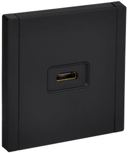 Розетка HDMI С/У Металл Черный Forte&Piano