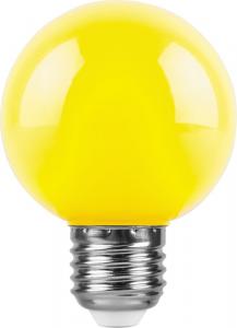Лампа светодиодная 3W G60 230V E27 желтый, LB-371 для белт-лайта Feron