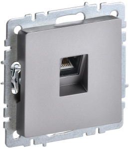 Розетка RJ45 кат.6 С/У Сталь Brite