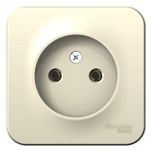 Розетка 1-м 16А О/У изолирующая пластина Молочный Blanca