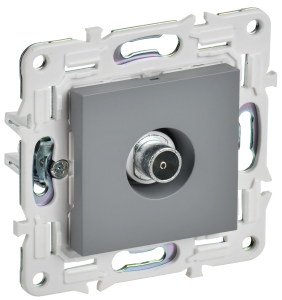 Розетка TV антенна С/У оконечная Серый Skandy