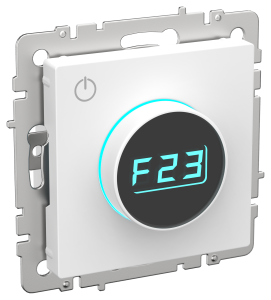 Термостат для теплого пола с электронным индикатором Арктический Белый Brite