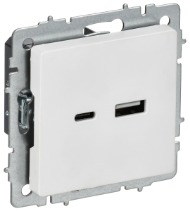 Розетка USB А+С 18Вт С/У Арктический Белый Brite