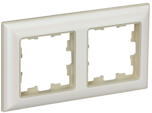 Рамка 2-я Бежевый/Жемчужный Brite