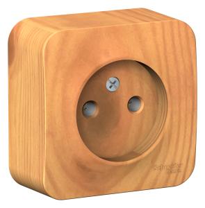 Розетка 1-м 16А О/У изолирующая пластина Ясень Blanca