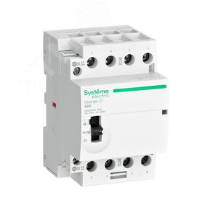 Контактор модульный CT 4-полюсный, на номинальный ток 40 А 4НО 230/250В АС 50ГЦ Easy9
