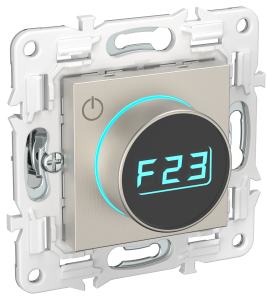 Термостат для теплого пола с электронным индикатором Металл Никель Skandy