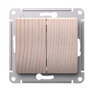 Выключатель 2-кл 10А С/У Сосна Glossa