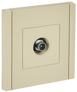 Розетка TV антенна С/У проходная Ваниль Forte&Piano