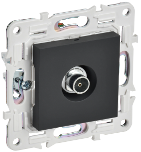 Розетка TV антенна С/У оконечная Графит Skandy