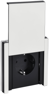 Розетка 1-м 16А С/У З/К со шторками с крышкой винтовое крепление IP44 Металл Белый Forte&Piano