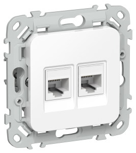 Розетка RJ45+RJ11 кат.5Е UTP С/У Белый FLITE