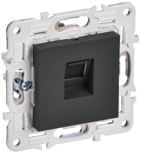 Розетка RJ45 кат.5Е С/У Графит Skandy