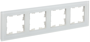 Рамка 4-я Стекло Белый матовый Brite