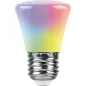 Лампа светодиодная 1W Е27 C45 колокольчик  RGB LB-372 матовый плавная смена цвета