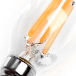Лампа сд Е14 C35 15W 6400K филамент свеча на ветру проз. LB-718 Feron
