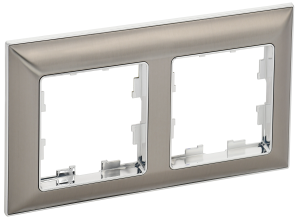 Рамка 2-я Металл Хром/Никель Brite