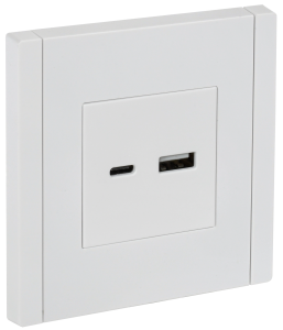 Розетка USB А+С 18Вт С/У Белый Forte&Piano