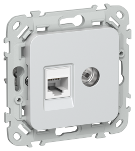 Розетка RJ45+TV кат.5Е UTP С/У Жемчуг FLITE