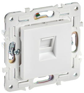 Розетка RJ45 кат.6 С/У Арктический белый Skandy