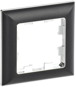 Рамка 1-я Хром/Черный Brite