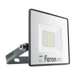 Светодиодный прожектор 20W 6400K черный IP65 Feron.PRO LL-1000