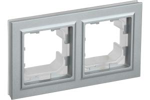 Рамка 2-я IP44 Алюминий Brite