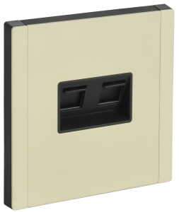 Розетка RJ11+RJ45 кат.5Е С/У Металл серый сланец Forte&Piano