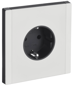 Розетка 1-м 16А С/У З/К со шторками винтовое крепление Металл Белый Forte&Piano