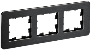 Рамка 3-я Металл Черный RE AL Brite