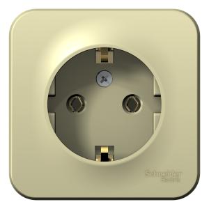 Розетка 1-м 16А О/У З/К изолирующая пластина Бежевый Blanca