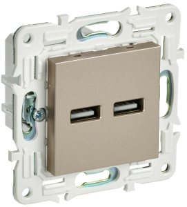 Розетка USB А+А 3,1А С/У Шампань Skandy