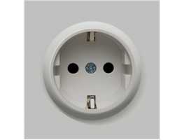 Накладка для розетки 1-м Schuko 16А с З/К со шторками Матовый серый R98 Donel
