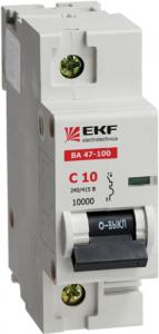 Автоматический выключатель ВА 47-100, 1п 16А (C) EKF