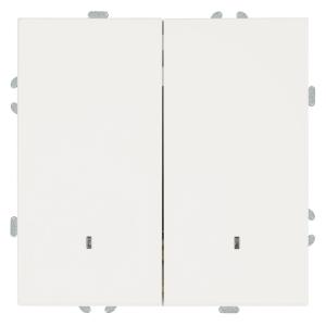 Выключатель 2-кл 10А С/У с индикатором Белый фарфор Эмили