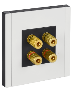 Розетка Аудио 4-м С/У Металл Белый Forte&Piano